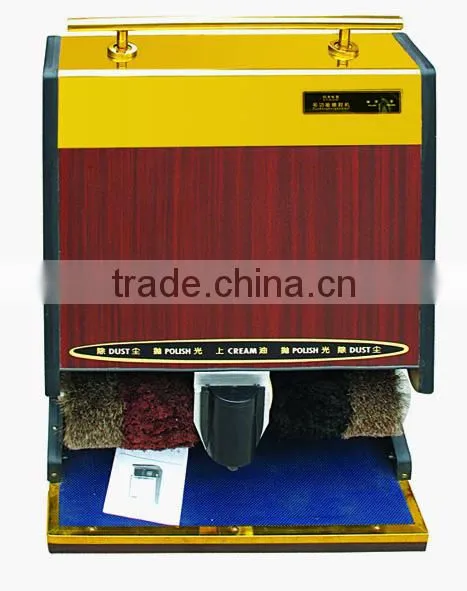 Shoe Polishing Machine With Wooden Printing