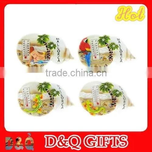 Souvenir Resin Embossing Stamp Magnets for Fridge With Thermometer photo-4