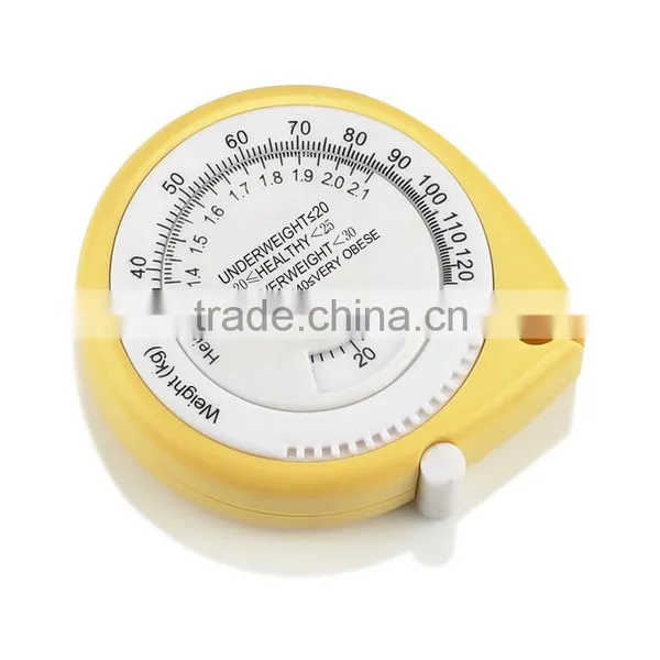 Retractable Branded ABS Plastic Wholesale Body Fat Bmi Calculator Measuring Tape Fitness photo-5