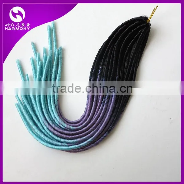 HARMONY NEW ARRIVE 20" 95g Synthetic Soft Dreadlocks Braids in Ombre Color Pre Crochect Ombre Faux Locs Braid Hair Extensions photo-3