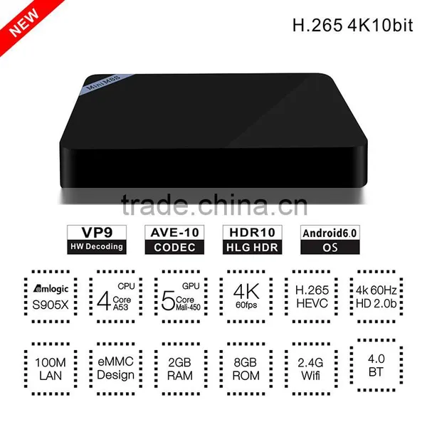 Newst Android 6.0 tv Box With Amlogic S905X 2GB Ram 8GB Rom Mini M8S Updated Version 2.0 Mini M8S II Media Player photo-4