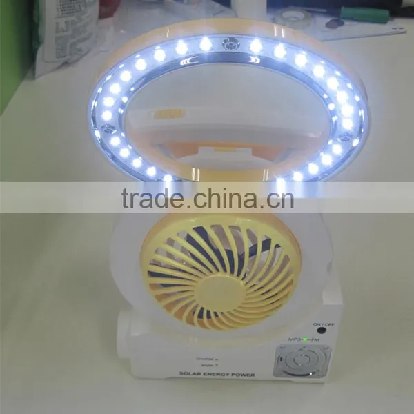 Shenzhen Factory Direct Sale Multifunction Solar Power Bank With Radio and Fan photo-2