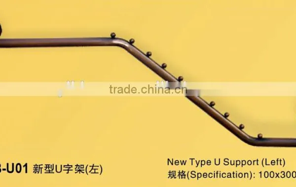 YB-U01 New Type D Rail Chrome Plated Wall Clothes Racks photo-2