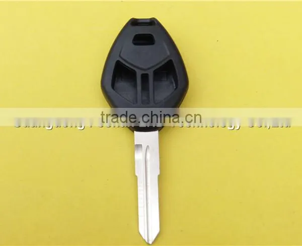 Replacement 2+1 Buttons No Logo Uncut Right Groove Blade Keyless Remote Housing Fob Key Case Shell Mistubishi Car Key photo-2