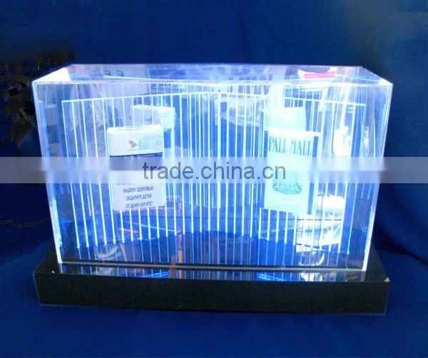 Hot Sale Acrylic Cigarette Display Boxes, Led Illuminated Acrylic Tabacco Display Case photo-2