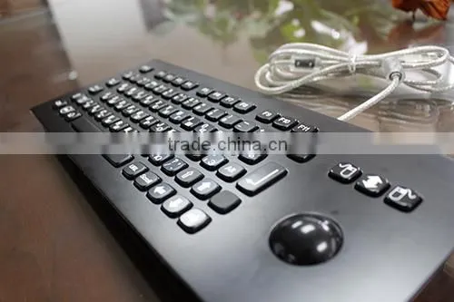 Black Titanium Industrial Keyboard Price With Track Ball photo-4