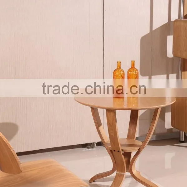 Bent Wood Dinning Table Round Modern Restaurant Wood Table Hotel Wood Table