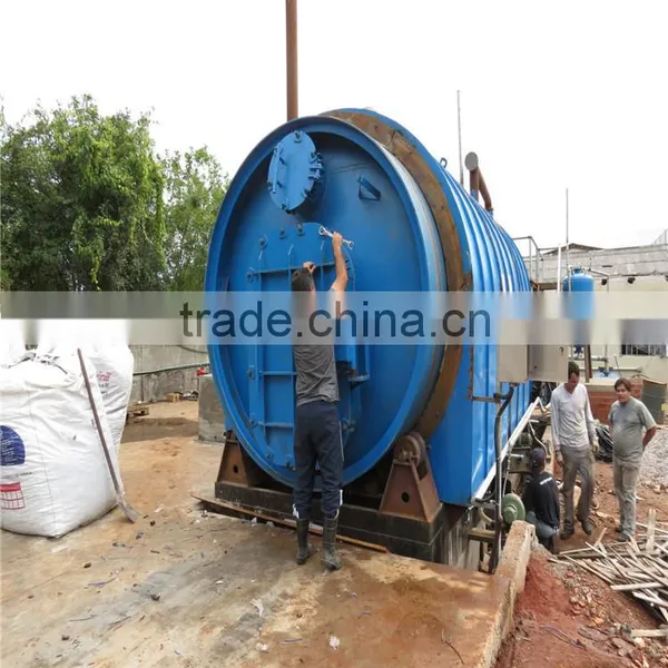 No Poullation Waste Tire Pyrolysis Plant for Tire Oil