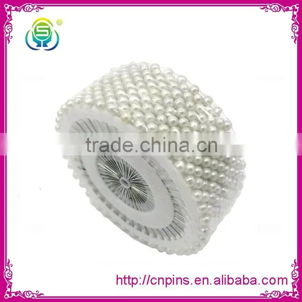 2016 high quality cheap colourful ball head plastic pearl head pin