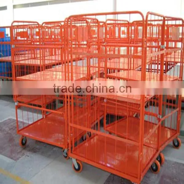 Logistics Storage Trolley With Wire Mesh/ Hand Trolley be Customized photo-2