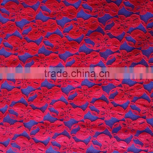 Lady Apparel Lace Fabric Huzhou Textile Factory Spandex Polyester