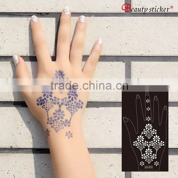 Black Plastic Temporary Airbrush Tattoo Stencil