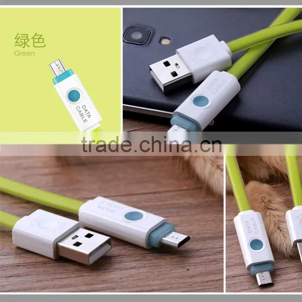 TPE Material Micro USB 2.0 Cable, Durable LED Data Cable for Samsung/Iphone/Android photo-2
