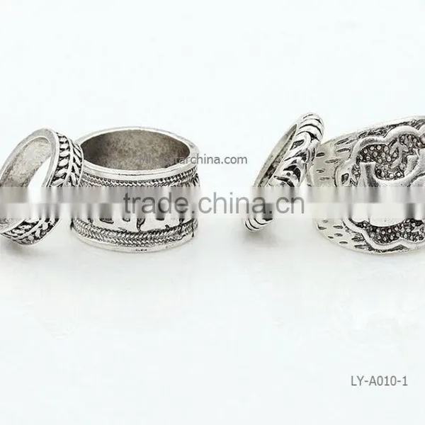 2015 High Quality in Stock Alloy Cheap 4pcs/set Elephant Bohemian Rings photo-2