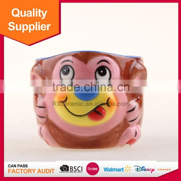 Hot Sale Good Quality Promotional Ceramic Animal Monkey Eggcup