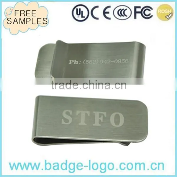 Etching Logo Top Quality Stainless Steel Money Clip photo-2
