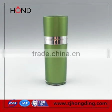 Wholesale Green Bottle Plastic Round Acrylic Pump Bottle /plastic Lotion Bottle/80ml Acrylic Pump Round Bottle