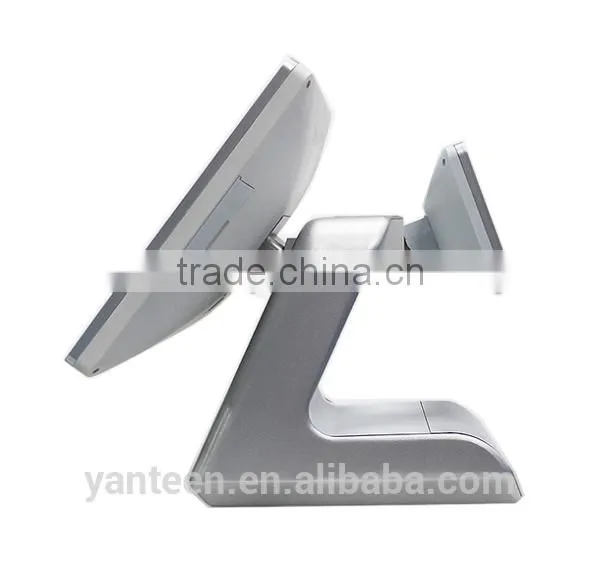 Silver Color 15inch Supermarket All in One Touch Screen POS System With Aluminum Alloy Casing photo-3