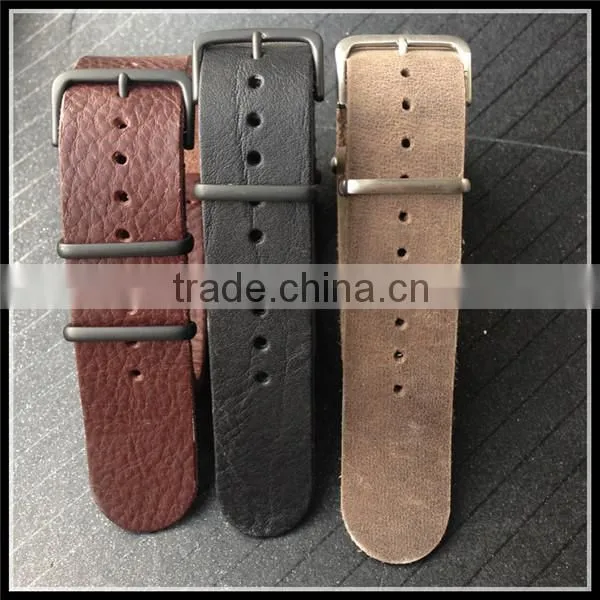 Flat 1 Piece Real Custom Leather Watch Straps and Watch Bands photo-6