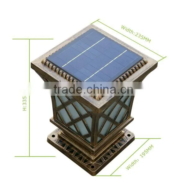 Outdoor Light Post Traditional Outdoor Wall Lighting With 4w Solar Panel Outdoor Pillar Lamp photo-2