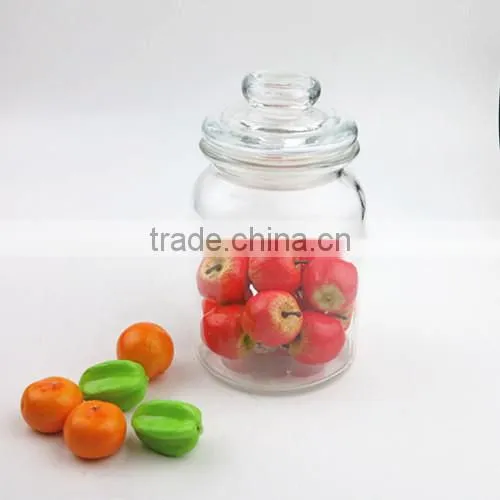 900ml Beautiful Glass Candy Jar With Lid
