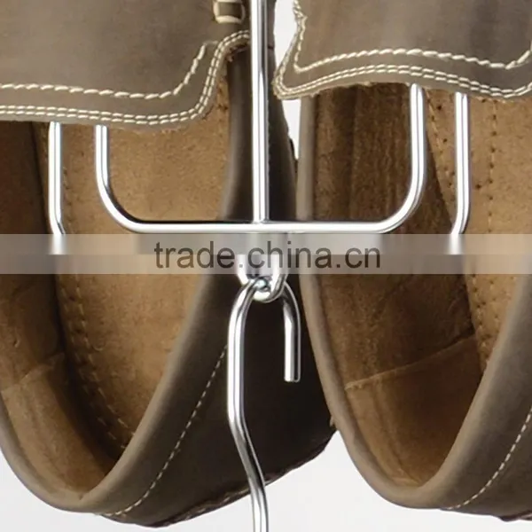 Chrome Closet Organizer Hanger for Shoes, Set of 3 Hangers photo-2