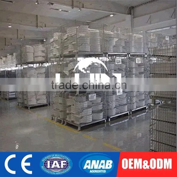 Custom Made Fold Container Storage Warehouse Galvanized Wire Cage With Wheels photo-2