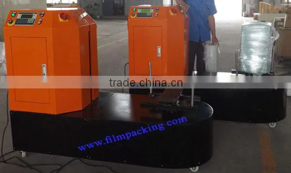 Airport Luggage Wrapping Machine With Stainless Steel Turntable photo-5