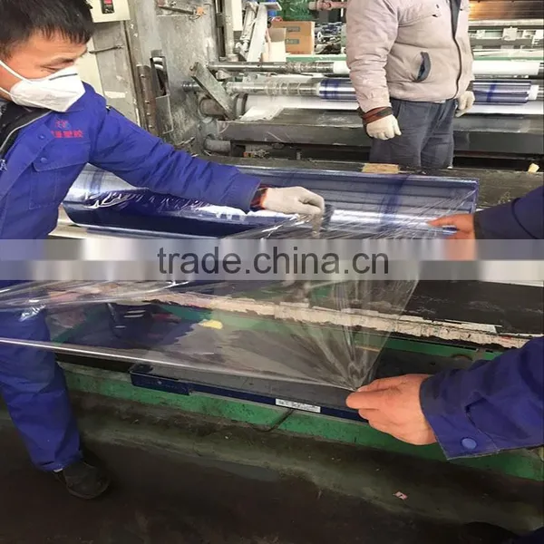2016 China Jiangsu Supply Normal Clear Blue PVC Film Rolls For Plastic Bags photo-2
