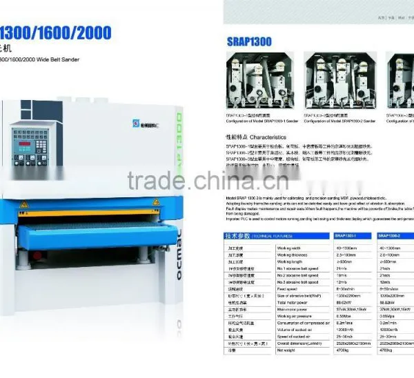 1300mm 4ft High-duty Double Sides Sanding Machine Sander Machinery/sander/woodworking Machine photo-2