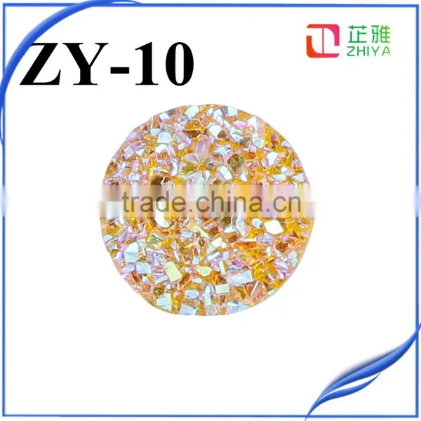 2016 Fashion Agate Geode Slice Pendant Big Round 12mm Silver Agate Druzy Tianium Druzy Cabochon photo-4
