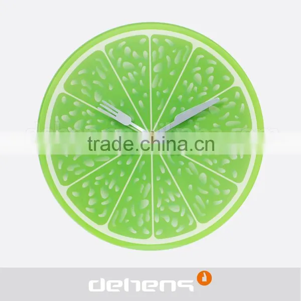 DEHENG 12''kitchen Clock With Knife and Fork Glass Wall Clock photo-2