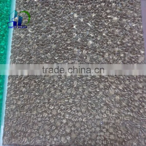 Decorative Patterned Glass Panels Modern Glass Paintings Diamond Embossed Glass photo-2