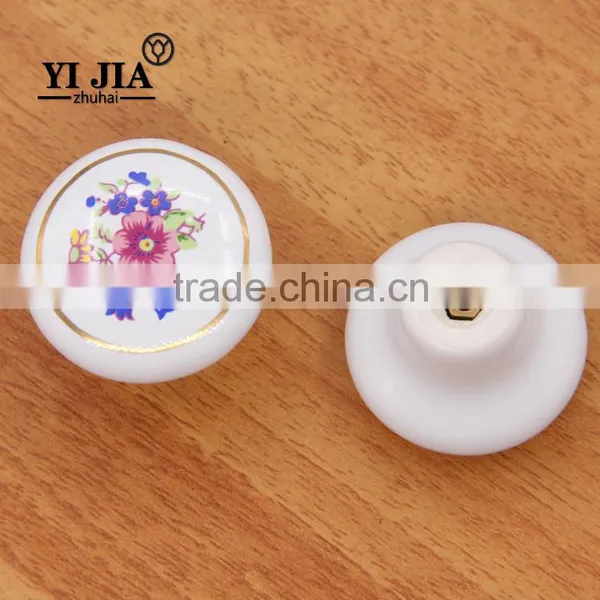 Bronze Brushed Zinc Alloy Furniture Ceramic Cabinet Drawer Handle Knobs photo-5