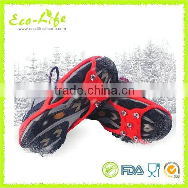 4 Sizes Anti-slip Silicone Shoe Spikes Grips, Snow Crampons, Hiking Cleats photo-4