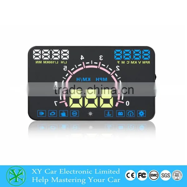 5.8 Inch Car HUD Head Up Display System OBD II Speed Monitor ,hud Speed Display XY-HUDE350 photo-6