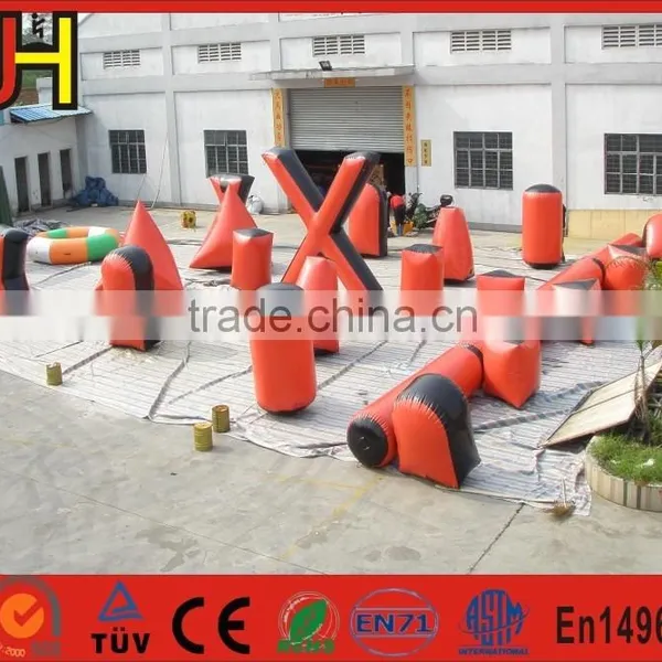 Factory Directly Produce 16 PCS 0.6mm PVC Material Used Inflatable Paintball Bunkers For Sale photo-3