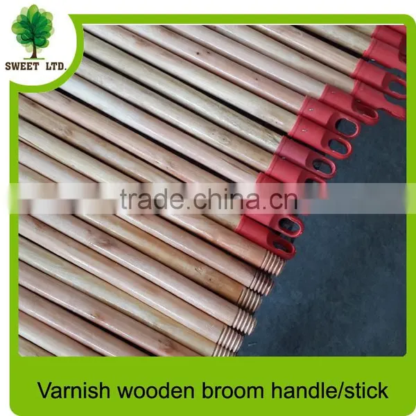 Factory Price Varnished Wooden Brush Handle/ Well Straight Wood Stick photo-3