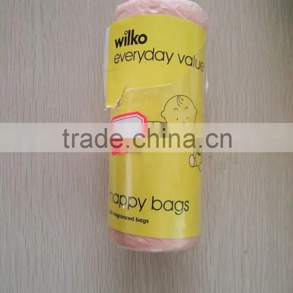 Thin Small Clear Cheap Plastic Bag Nappy Bags on Roll HDPE photo-2
