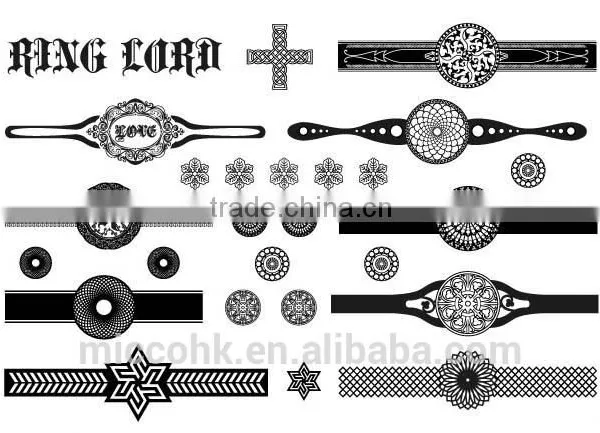 2016 Best Price Flash Tattoos Foil Gold Temporary Tattoo Sticker photo-4
