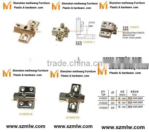 90 Degree Steel and Nickel Plated Mini Door Hinge photo-5