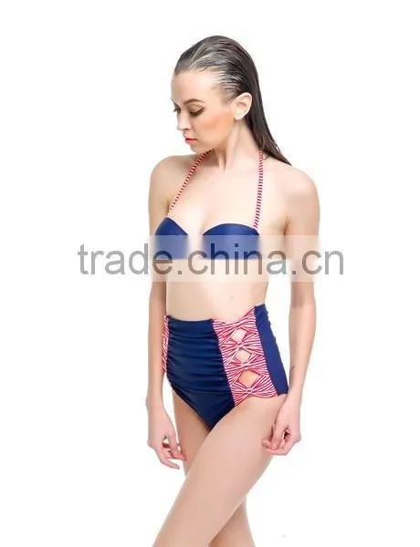 2016 Trendy Stylish Girls High Waist Bikini photo-5