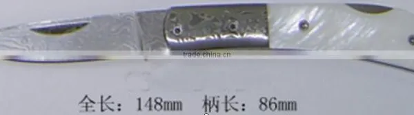 Small Folding Damascus Pocket Knife photo-6