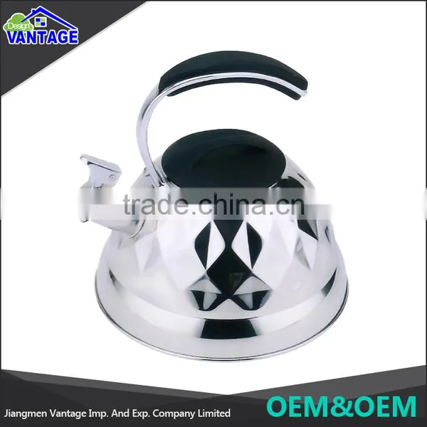 Silicone Handle Non-electric Stainless Steel Whistling Kettle for Wholesale photo-3