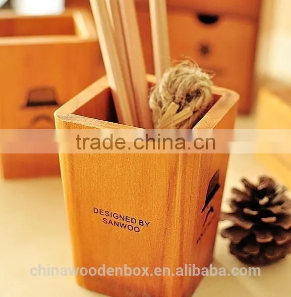2015 Wholesale Wooden Stationery Box Wooden Pencil Container photo-2