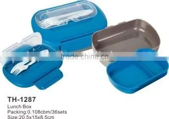 Plastic Bento Lunch Box With Spoon and Knife Meal Prep Containers Boite a Vivres photo-4