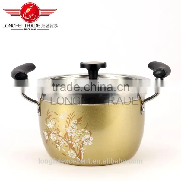 Yellow High Quality Wholesale Stainless Steel Cooking Pot Set/stainless Steel Camping Pot photo-2