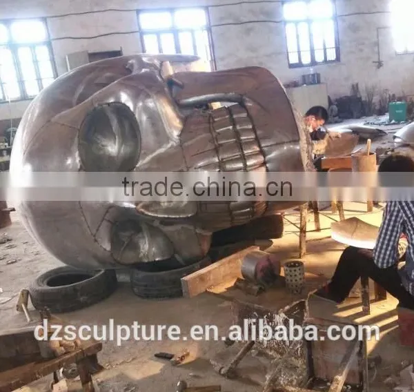 Large Size Metal Skull Decoration Stainless Steel Sculptures photo-3