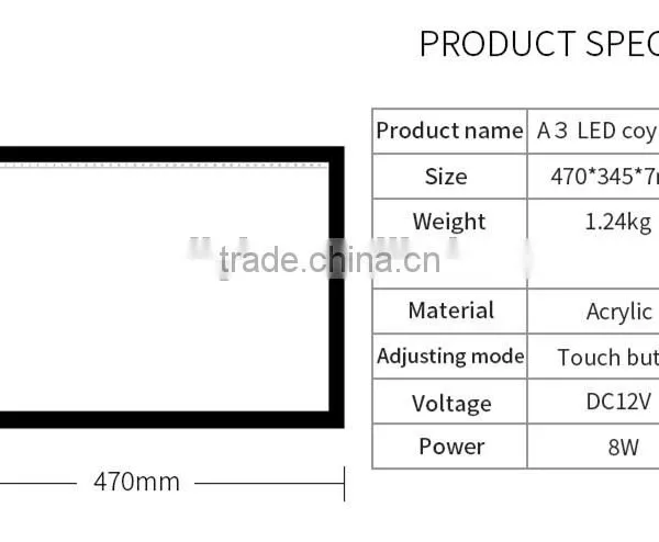 A3 and A4 Ultra Slim LED Drawing Light Box A4 LED Copy Board Tracing Light Pad For School photo-6