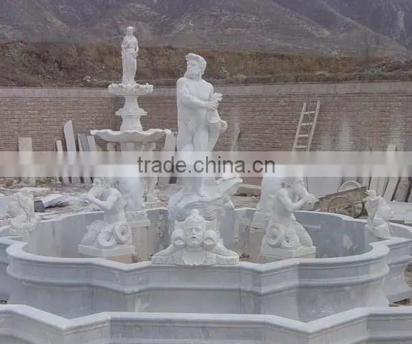 Outdoor Stone Garden Figure Water Sandstone Fountain photo-5